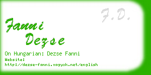 fanni dezse business card